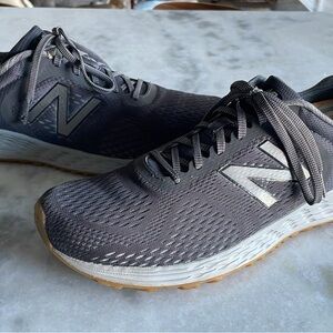 New Balance Men's Charcoal and White Athletic Shoes